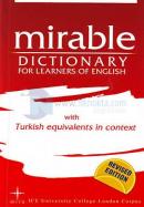 Mirable Dictionary-With Turkish equivalents in context