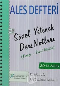 2014 ALES Defteri Sözel Yetenek Ders Notları - Türkçe - Sözel Mantık
