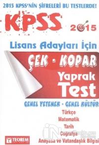 2015 KPSS Lisans Tam İsabet Çek Kopar Yaprak Test