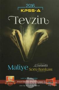 2016 KPSS A Grubu Tevzin Maliye Çözümlü Soru Bankası