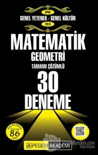 2019 KPSS Genel Yetenek Genel Kültür - Matematik Geometri Tamamı Çözümlü 30 Deneme