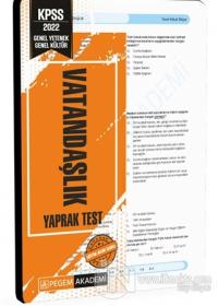 KPSS Genel Yetenek Genel Kültür Vatandaşlık Yaprak Test