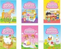 Aktiviteli Boyama Kitabı - Pembe Seti (6 Kitap Takım)
