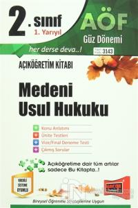 AÖF 2. Sınıf 1. Yarıyıl Güz Dönemi Medeni Usul Hukuku