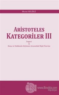 Aristoteles  Kategoriler 3