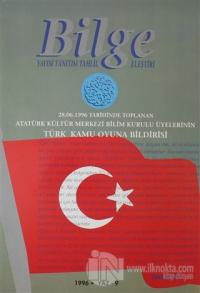 Bilge Dergisi 1996 / Yaz 9