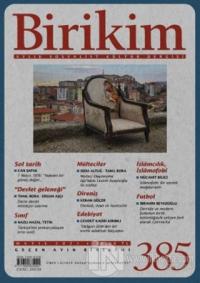 Birikim Aylık Edebiyat Kültür Dergisi Sayı: 385 Mayıs 2021