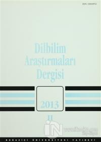 Dilbilim Araştırmaları Dergisi: 2013 / 2