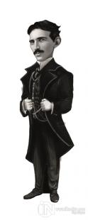 Nikola Tesla (Karikatür) - Ayraç