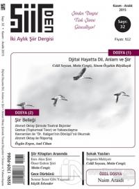 Şiirden İki Aylık Şiir Dergisi Sayı: 32 Kasım - Aralık 2015