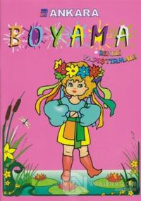 Stickerli Kalın Boyama - Pembe