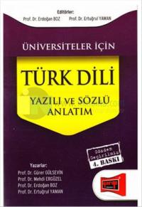 Üniversiteler İçin Türk Dili Yazılı ve Sözlü Anlatım