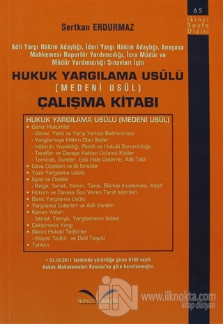 Hukuk Yargilama Usulu Medeni Usul Calisma Kitabi 10 Indirimli Sertk