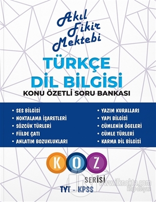 Turkce Dil Bilgisi Konu Ozetli Soru Bankasi Kolektif
