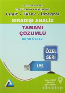 12. Sınıf Matematik Özel Tanımlı Fonksiyonlar Limit - Türev - İntegral Sıradışı Analiz Tamamı Çözümlü Konu Özetli LYS Özel Seri