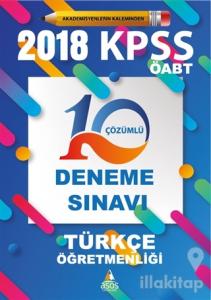 2018 KPSS ÖABT Türkçe Öğretmenliği 10 Çözümlü Deneme Sınavı