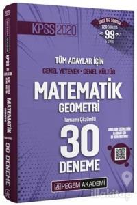 2020 KPSS Genel Yetenek Genel Kültür Matematik - Geometri 30 Deneme