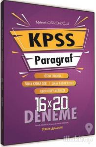 2021 KPSS Paragraf Sözel Bölüm 16x20 Deneme