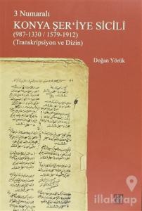 3 Numaralı Konya Şer'iye Sicili