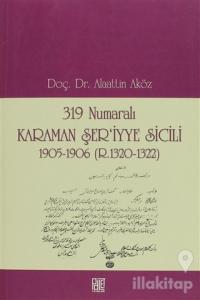 319 Numaralı Karaman Şer'iyye Sicili