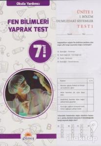 7.Sınıf Okula Yardımcı Fen Bilimleri Yaprak Test
