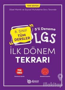 8. Sınıf LGS İlk Dönem Tekrarı Tüm Dersler 5 li Deneme