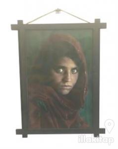 Afganlı Kız Ahşap Tablo Kod - 000005