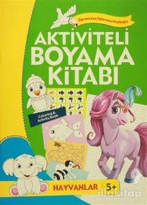 Aktiviteli Boyama Kitabı 5 Yaş - Hayvanlar Yeşil Kitap