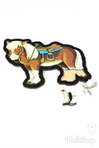 At Ahşap Puzzle 16 Parça