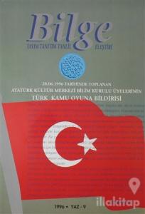 Bilge Dergisi 1996 / Yaz 9