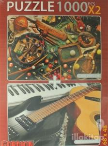 Classic Sports Gear - Musical Instruments Puzzle (X 2 1000 Parça)