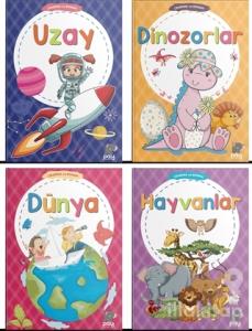 Eğitici Eğlendirici Çıkartma Kitabı Serisi (4 Kitap Takım)