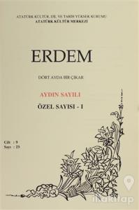 Erdem Atatürk Kültür Merkezi Dergisi Sayı : 25 Mayıs 1996 Özel Sayısı - 1 (Cilt 9 )