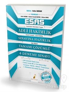 Esas Adli Hakimlik Sınavına Hazırlık Tamamı Çözümlü 4 Deneme Sınavı (Ciltli)