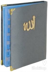 Fihristli Yasin-i Şerif ve Sureler Türkçeli Kadife Kapak - Çanta Boy - Şamua (Kod: 01) (Ciltli)
