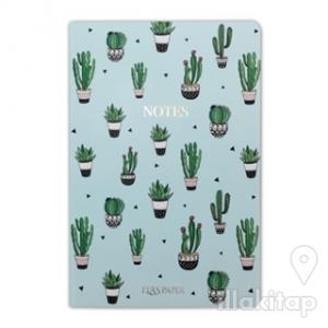 Kaktüs Mavi Notebook - Defter