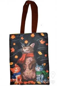 Kedi Ailesi Bez Çanta