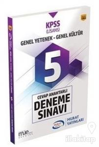 KPSS GYGK Lisans 5 Cevap Anahtarlı Deneme Sınavı
