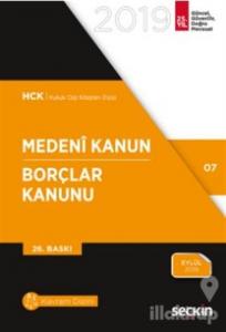 Medeni Kanun Borçlar Kanunu Cep 2019