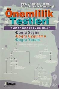 Önemlilik Testleri Paket Program Uygulamalı