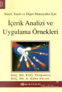 Sözel, Yazılı ve Diğer Materyaller İçin İçerik Analizi ve Uygulama Örnekleri