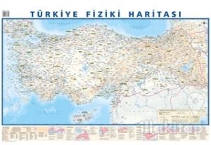 Türkiye Mülki İdare Bölümleri Fiziki Haritası 70x100 (Çift Taraflı)