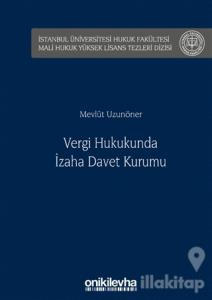 Vergi Hukukunda İzaha Davet Kurumu (Ciltli)
