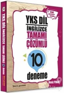 YKS-DIL İngilizce Tamamı Çözümlü 10 Deneme