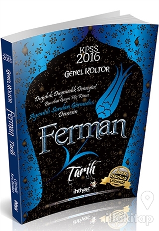 2016 KPSS Genel Kültür Ferman Tarih Çözümlü Soru Bankası