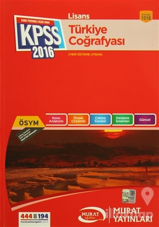 2016 KPSS Lisans Türkiye Coğrafyası Konu Anlatımlı