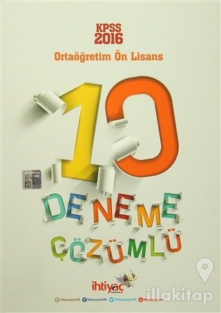 2016 KPSS Ortaöğretim Ön Lisans Çözümlü 10 Deneme