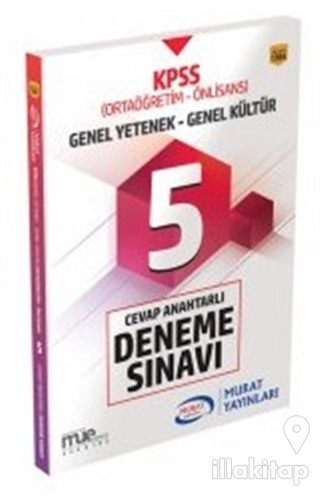 2018 KPSS Ortaöğretim Ön Lisans Genel Yetenek Genel Kültür 5 Cevap Anahtarlı Deneme Sınavı