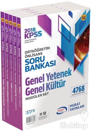2018 KPSS Ortaöğretim Ön Lisans Genel Yetenek Genel Kültür Modüler Soru Bankası