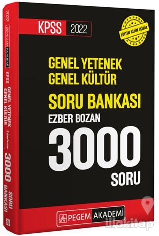 2022 KPSS Genel Yetenek Genel Kültür Soru Bankası Ezber Bozan 3000 Soru